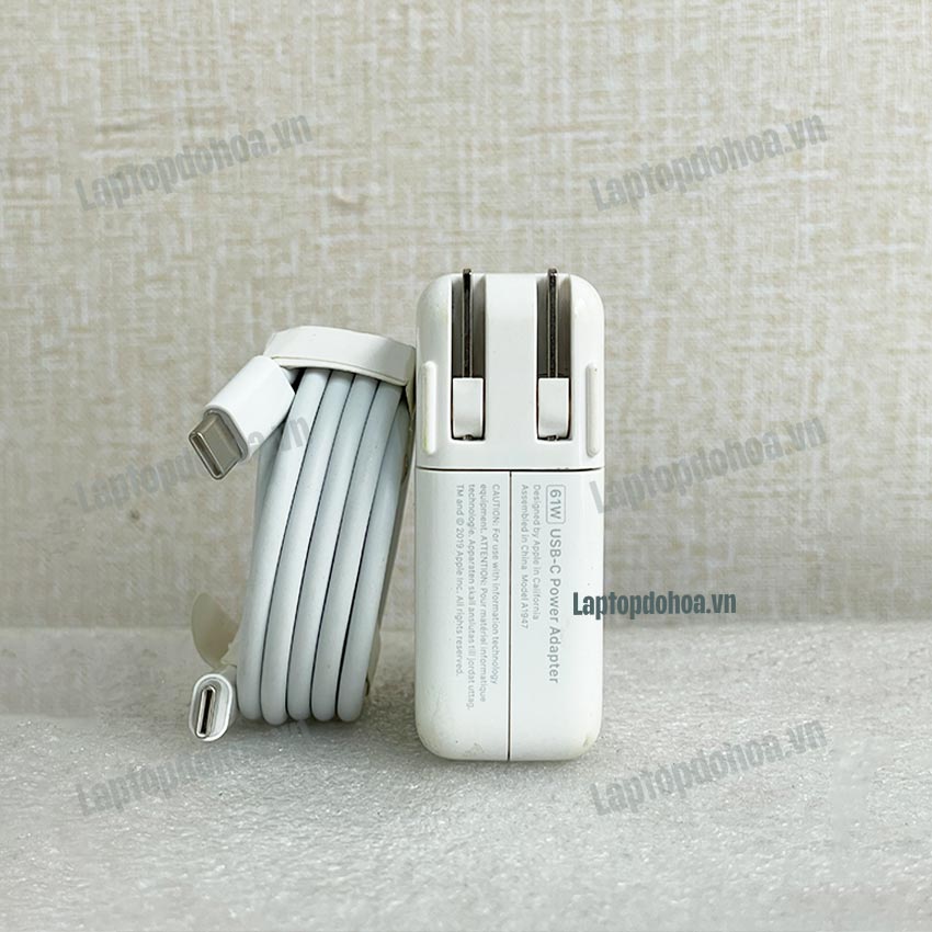 sạc zin laptop macbook 61w kèm cáp used