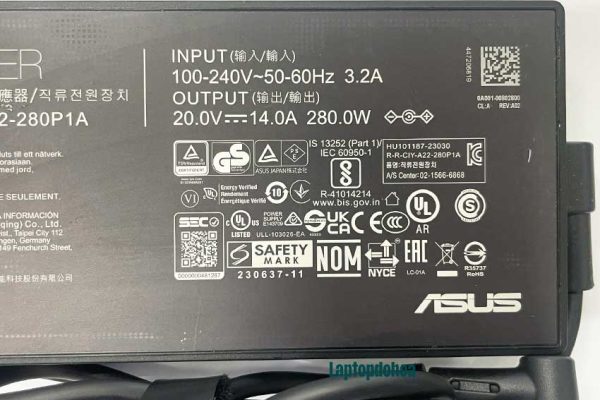 sạc laprop asus 280w kim lớn zin