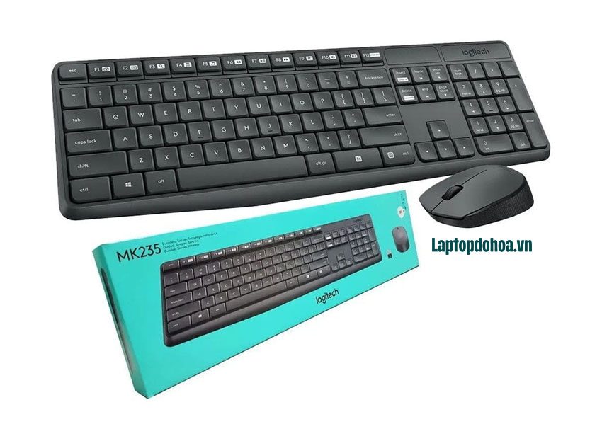chuột bàn phím không dây Logitech MK235 chính hãng
